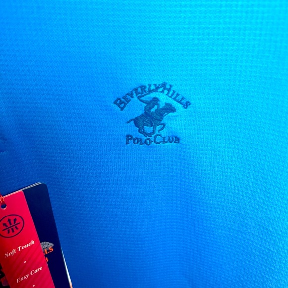 Beverly Hills Polo Club Men’s Astro Blue Short Sleeve Shirt Brand New With Tags - Picture 6 of 7